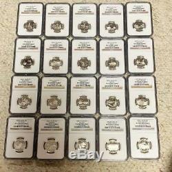 1999 2008 Complete Set Proof Silver Quarters Ngc Pf69 Ultra Cameo 50 Coins