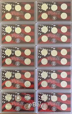 1999-2008 Complete Set Silver Proof State Quarters with Box
