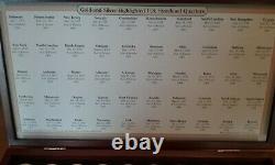1999-2008 GOLD & SILVER HIGHLIGHTED STATE QUARTER 50 COIN SET with DISPLAY BOX