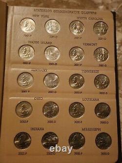 1999-2008 P D S & Silver Proof Statehood Quarter Proof Coin Sets In Box & Dansco
