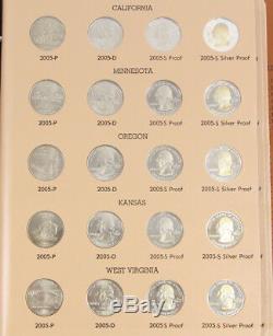 1999-2008 P/D/S Washington Statehood Quarter Set 200 Coins 25C with Silver Proofs
