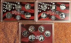 1999-2008 Plus 2009 Silver Proof Quarter Complete Set B/U Ultra Cameo