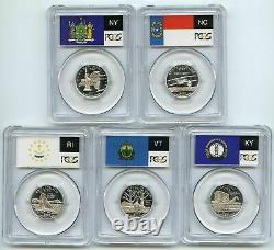 1999 2008 SILVER Quarter PCGS PR70DCAM Deep Cameo 50 Coin State Flag Full Set