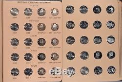 1999-2008 STATE QUARTER SET COMPLETE 200 Coins BU/PROOF/SILVER PF Dansco Albums