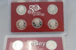 1999-2008 S 90% SILVER PROOF State Quarters 50 Coin Set No Box or COA's