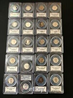 1999-2008-S CLAD & SILVER PCGS PR69DCAM Full Set of Statehood Quarters 100 Coins