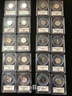1999-2008-S CLAD & SILVER PCGS PR69DCAM Full Set of Statehood Quarters 100 Coins