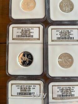 1999-2008 S Complete Set Silver State Quarters NGC Slabbed Proof 69 Ultra Cameo