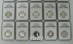 1999-2008 S Silver 50 Statehood Quarter Set All NGC PF69 Ultra Cameo 3 NGC Cases