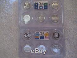 1999-2008 S Silver Proof State Quarter Set Pcgs Pf69