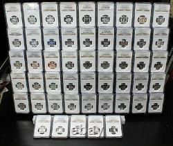 1999 2008-S Silver Proof State Quarters Complete 50 Coin Set NGC PF69
