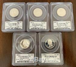 1999-2008 S Silver State Quarter Set 50 Coins PCGS PR69 DCAM FLAG LABEL SET