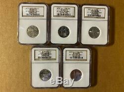 1999-2008 S Silver State Quarter Set NGC PF69 Ultra Cameo + (3) NGC Coin Cases