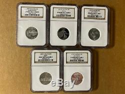 1999-2008 S Silver State Quarter Set NGC PF69 Ultra Cameo + (3) NGC Coin Cases