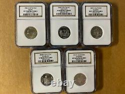 1999-2008 S Silver Statehood Quarter Set NGC PF70 Ultra Cameo with (3) NGC Cases