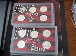 1999-2008-S US PROOF SILVER STATE QUARTERS 50 CAMEO COINS #aa1