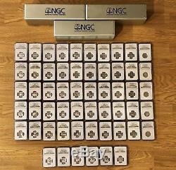1999-2008 Silver Quarter 50 State Set + 6 Territories Ngc Pf70 Ultra Cameo