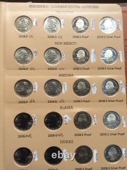 1999 2008 State Quarters set PDS and SILVER PDSS / 2 Dansco Albums MUST SEE
