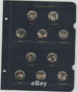 1999-2008 Statehood Quarters Comp. Proof Set of 50 Coins Whitman Classic Album