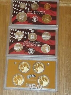 1999-2008 US MINT Silver Proof Sets (10 Sets) All State Quarters