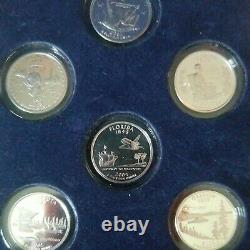 1999-2008 U. S. Mint 90% Silver Proof State Quarters 50 Coin Complete Set