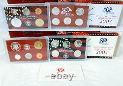 1999-2008 Us Mint Silver Proof Sets