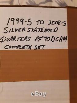 1999-2008-s Complete Silver Proof State Quarters Set All Pcgs Pr70 Dcam