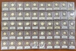 1999-2008s Silver Proof State Quarter Set All 50 States Pcgs Pr69 Dcam! Lot #84