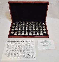 1999-2009 56pc Proof Set Silver Plated Clad State & Territory Quarters I-11767