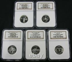 1999 2009 Complete Silver Quarter Proof Set Ngc Pf 70 56 Coins