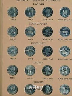 1999-2009 STATE QUARTER COLLECTION-224 COINS WithSILVER PROOFS! UNC COINS-FREE S/H