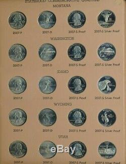 1999-2009 STATE QUARTER COLLECTION-224 COINS WithSILVER PROOFS! UNC COINS-FREE S/H