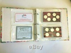 1999-2009 STATE & TERRITORY-SILVER PROOF SETS WithOGP & COA-11 SETS =56 pc TOTAL