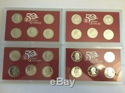 1999-2009 STATE & TERRITORY-SILVER PROOF SETS WithOGP & COA-11 SETS =56 pc TOTAL