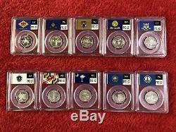 1999-2009 S 25C Silver State Quarter 56 Coin Proof Set PCGS PR69 DCAM + BONUS