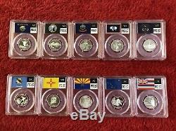 1999-2009 S 25C Silver State Quarter 56 Coin Proof Set PCGS PR69 DCAM + BONUS