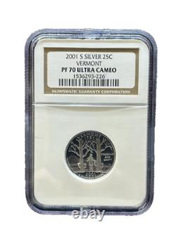 1999 2009 S, Complete 56-Coin -Silver- Quarter Statehood Set NGC Pf 70 Ucam
