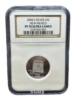 1999 2009 S, Complete 56-Coin -Silver- Quarter Statehood Set NGC Pf 70 Ucam