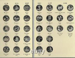 1999-2009 S Complete Silver State Quarter-56 Pc Set-11 Years In Folder