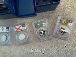 1999-2009-S SILVER Proof State 25c Flag Label PCGS PR69 COMPLETE SET of 56 Coins