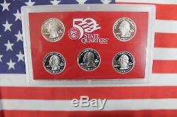 1999-2009 S Silver Proof Quarter Set Run No boxes or COA 56 coins