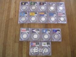 1999-2009 S-state Quarters- 56 Coin Silver Proof Set Graded Pcgs Pr 70