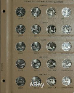 1999-2009 State Quarter Complete Set PDS & S Silver Proof in 3 Dansco Albums