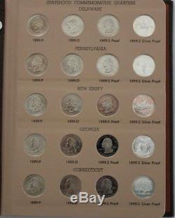 1999-2009 State Quarter Complete Set PDS & S Silver Proof in Dansco Albums