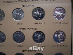 1999-2009 State Quarter Complete Set P D S and S Silver Proof in Dansco Albums