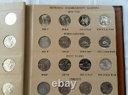 1999 2009 State Quarter P, D, S & Silver Proof Complete 224 Coin Set in Dansco