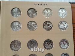 1999 2009 State Quarter P, D, S & Silver Proof Complete 224 Coin Set in Dansco