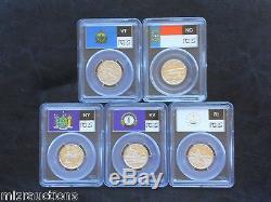 1999-2009 State & Territory Silver Quarters PCGS Flag Label + 4 more (60 total)