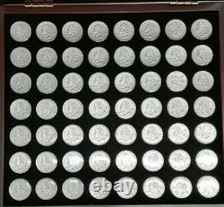 1999-2009 US Gold/Silver Highlights State Quarters 56 Coin Set in Wood Case