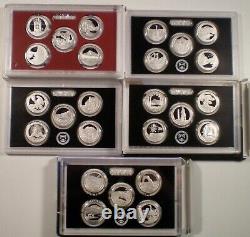 1999 2014 SILVER PROOF STATE TERRITORIES and AMERICA the BEAUTIFUL QUARTER SETS